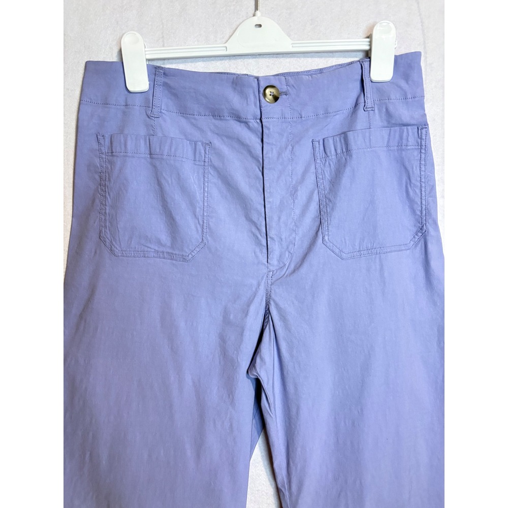 Maeve The Colette Crop‎ Wide Leg Pants Lavande Purple High Rise Size 34 NEW - Picture 2 of 9